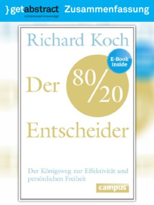 cover image of Der 80/20-Entscheider (Zusammenfassung)